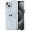 KARL LAGERFELD case for IPHONE 15 Plus compatible with MagSafe white