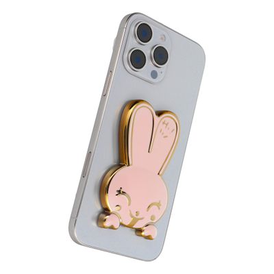 Phone stand RABBIT - stick- on - pink