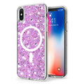 Sparkly Glitter MagSafe Case - iPhone X/XS - Magenta