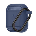 Carbon Silicone - for AirPods 1 / AirPods 2 - Navy Blue