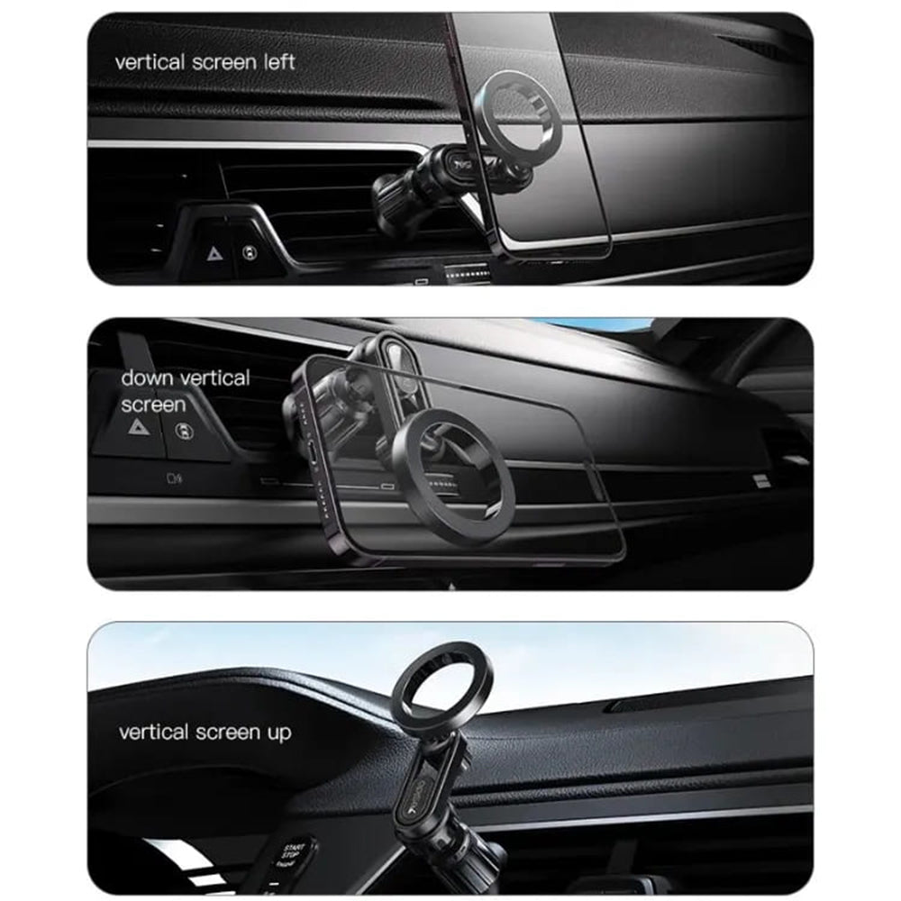 Car Holder (C157) - Magnetic Grip, Air Vent - Black