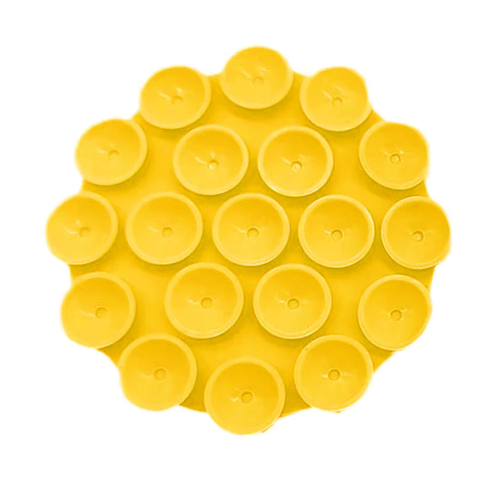 Phone Holder - Suction Pad for SelfiesRound Shape - Yellow