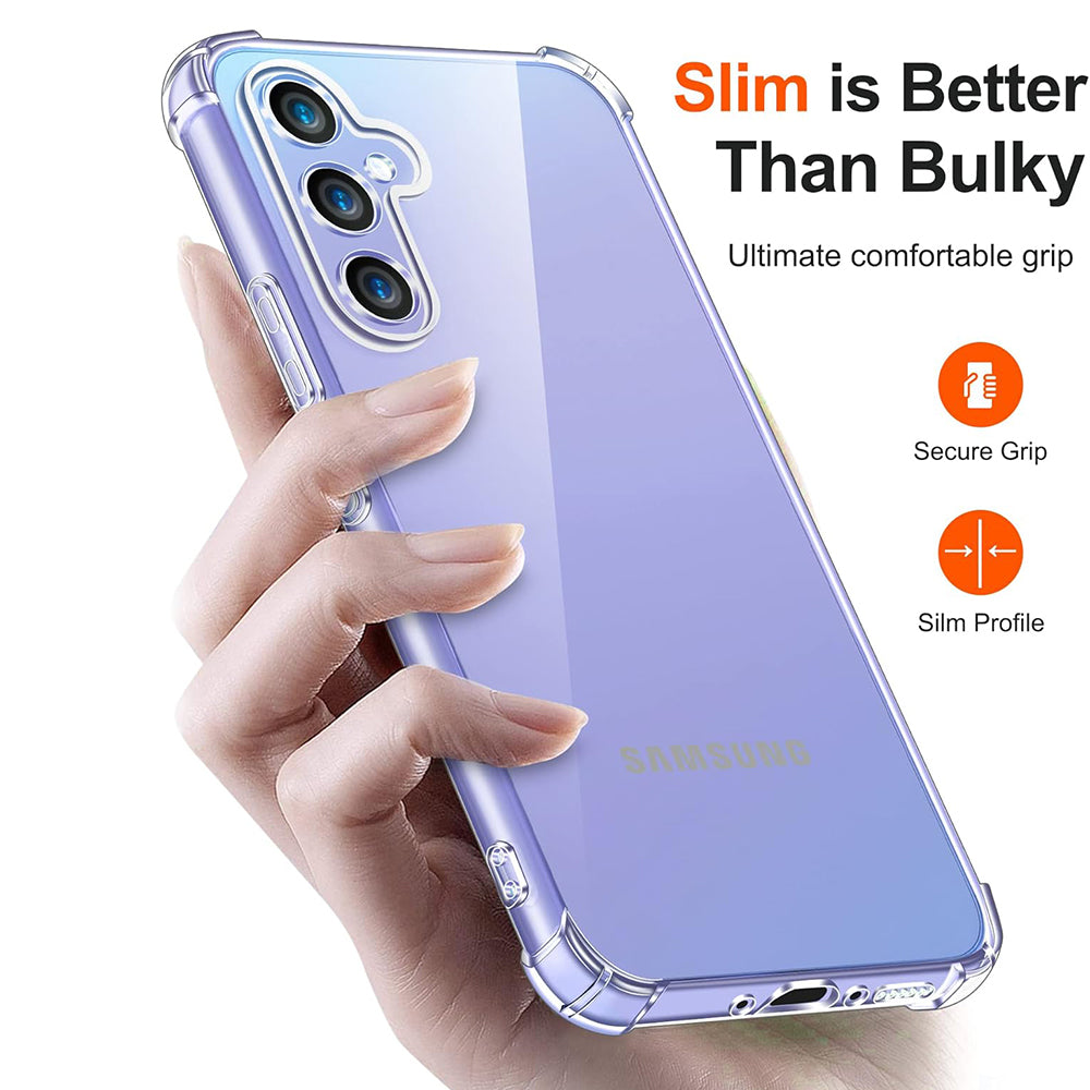 Shockproof Clear Silicone - Samsung Galaxy A15 4G / A15 5G - Clear