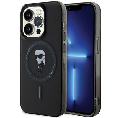 KARL LAGERFELD case IPHONE 15 Pro MAG KLHMP15LHFCKNOK black