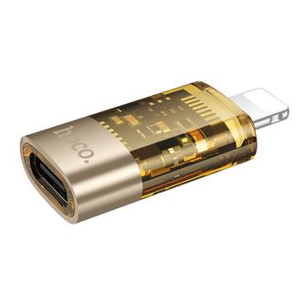 HOCO adapter OTG Lightning (m) to Type C (f) UA36A transparent gold