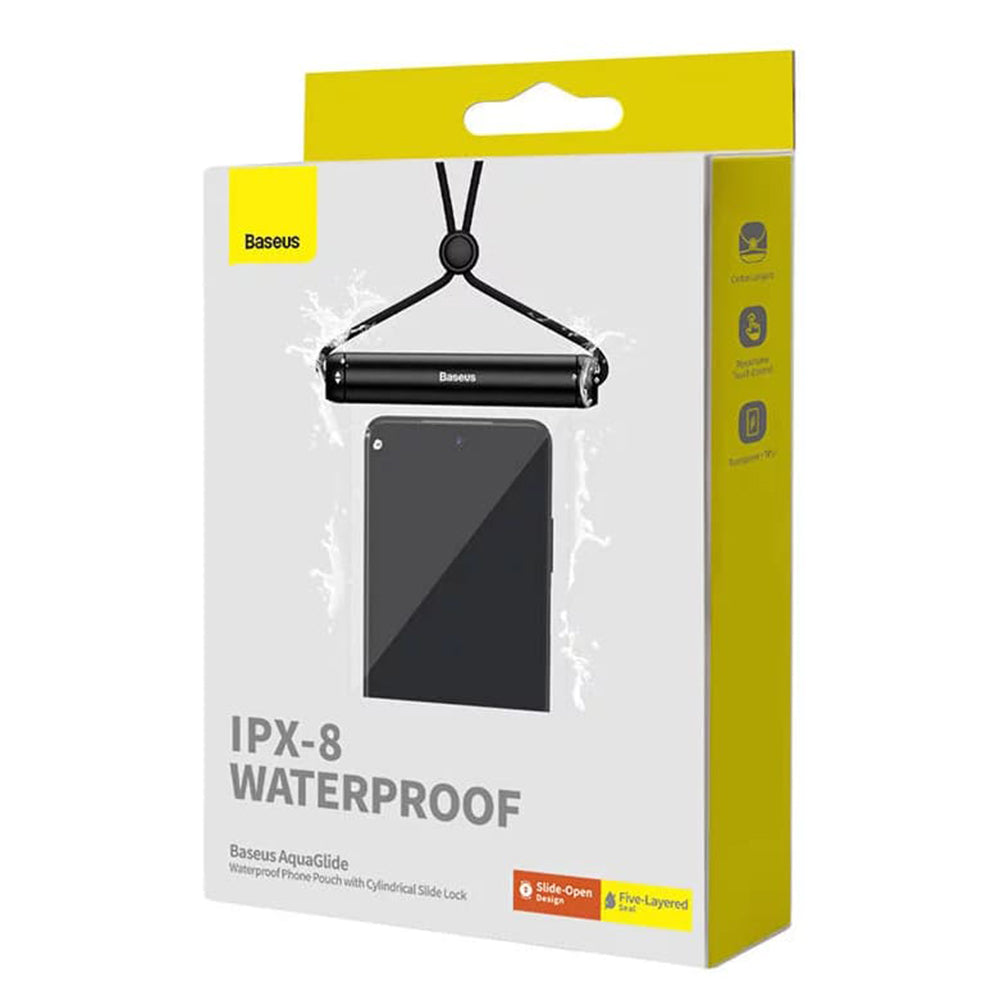 Baseus - Waterproof Case - IPX8 for Phone 7.2" - Black