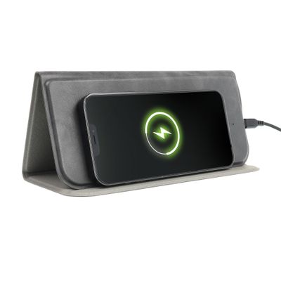 Mouse pad with wireless charger 15W OJD-82 brown grey