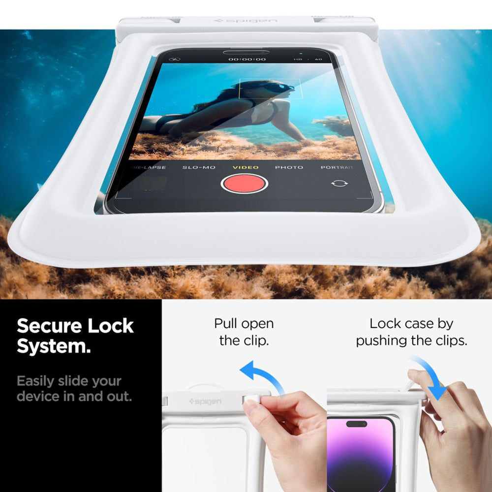 Spigen - Waterproof Case - IPX8, for Phone 3.5 - 7" - White
