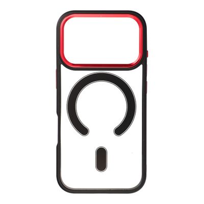 COLOR EDGE MAG COVER
case compatible with MagSafe for IPHONE 17 Pro black red