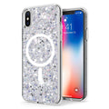 Sparkly Glitter MagSafe Case - iPhone X/XS - White