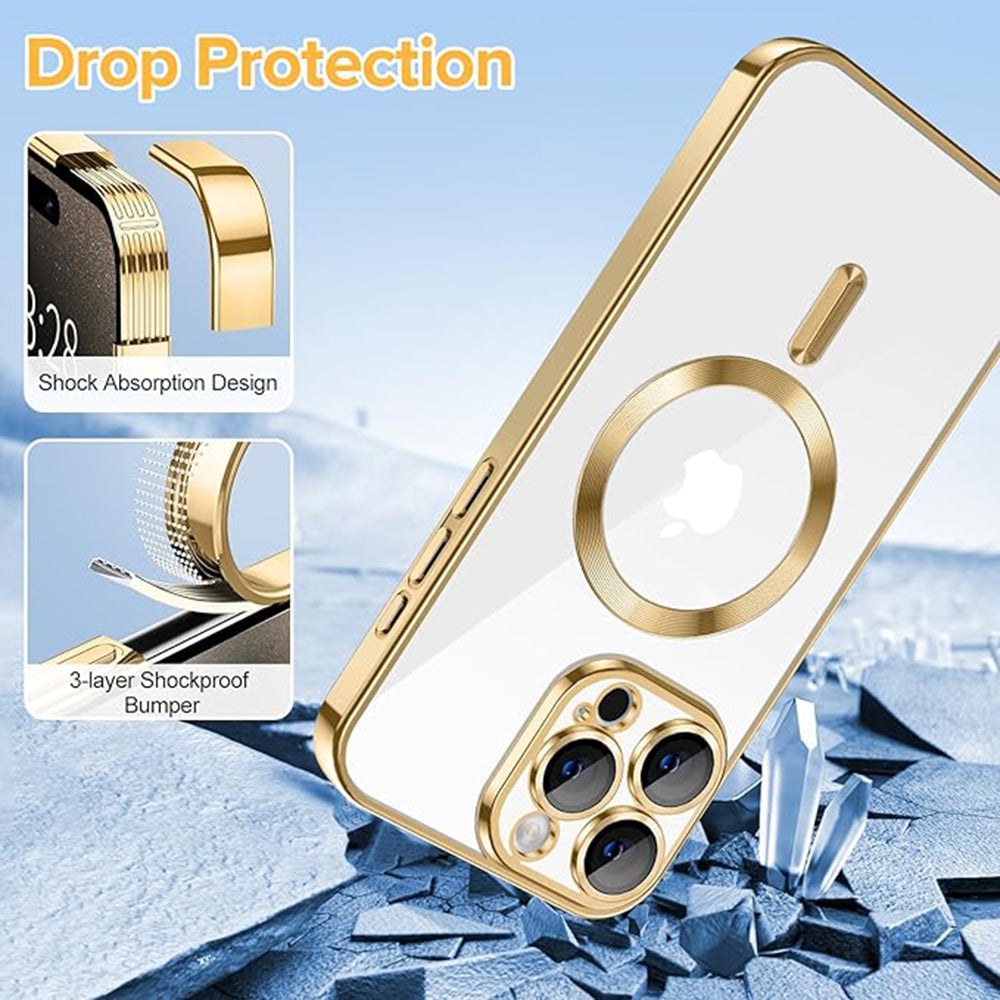 Luxury Crystal MagSafe - iPhone 15 Pro Max - Gold