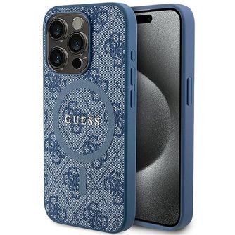 GUESS case IPHONE 14 Pro GUHMP14LG4GFRB 4G Ring Logo blue