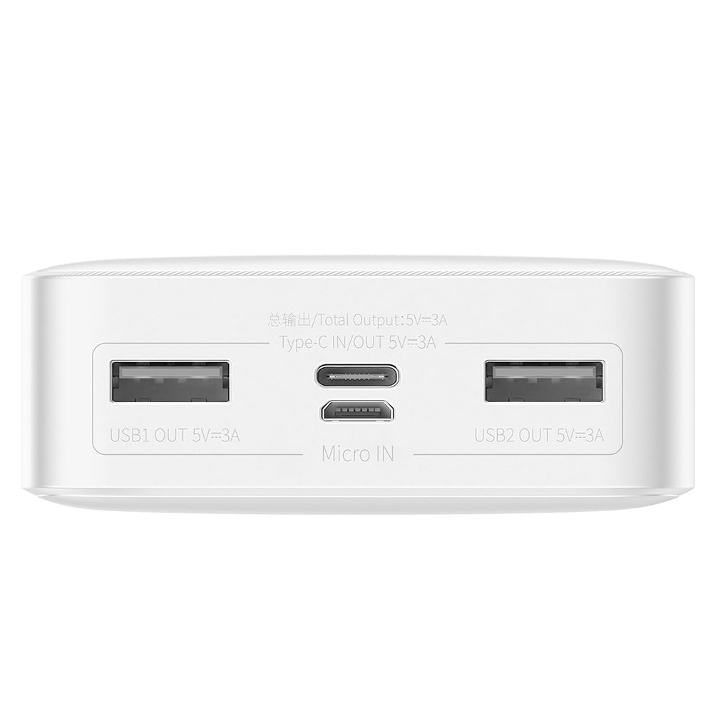 Baseus - Power Bank Bipow - Digital Display 20000mAh - White