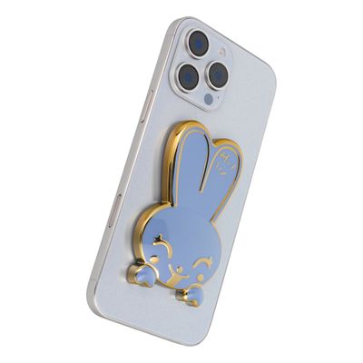 Phone stand RABBIT - stick- on - blue