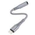 Premium Adapter - Lightning to 3.5mm Jack, Hi-Fi Quality, Silica Gel - Gray