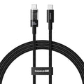 Baseus - Type-C to Type-C, Super Fast Charging 100W, 2m - Cluster Black