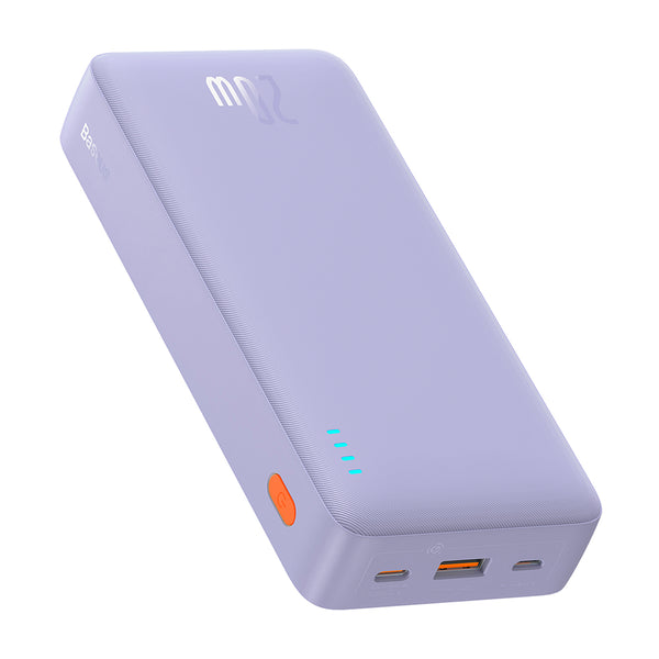 Baseus - Power Bank Airpow - USB, Type-C, 20W, 20000mAh - Purple