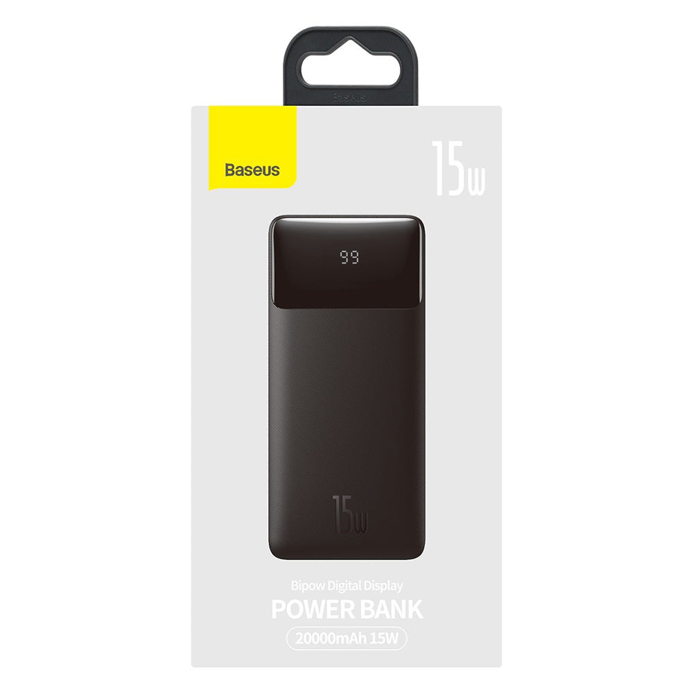 Baseus - Power Bank Bipow - Digital Display 20000mAh - Black