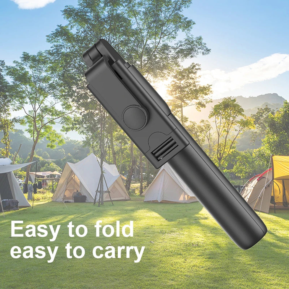 Selfie Stick (S05) - Tripod, Bluetooth Remote, 100cm - Black