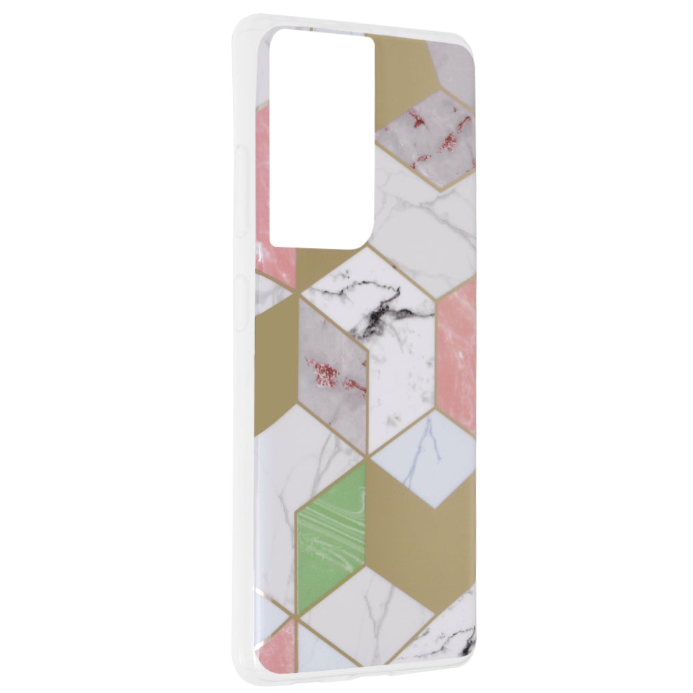 Marble Series Case - Samsung Galaxy S21 Ultra - Purple Hex