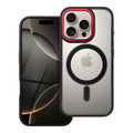 COLOR EDGE MAG COVER case with MagSafe for IPHONE 16 Pro black red