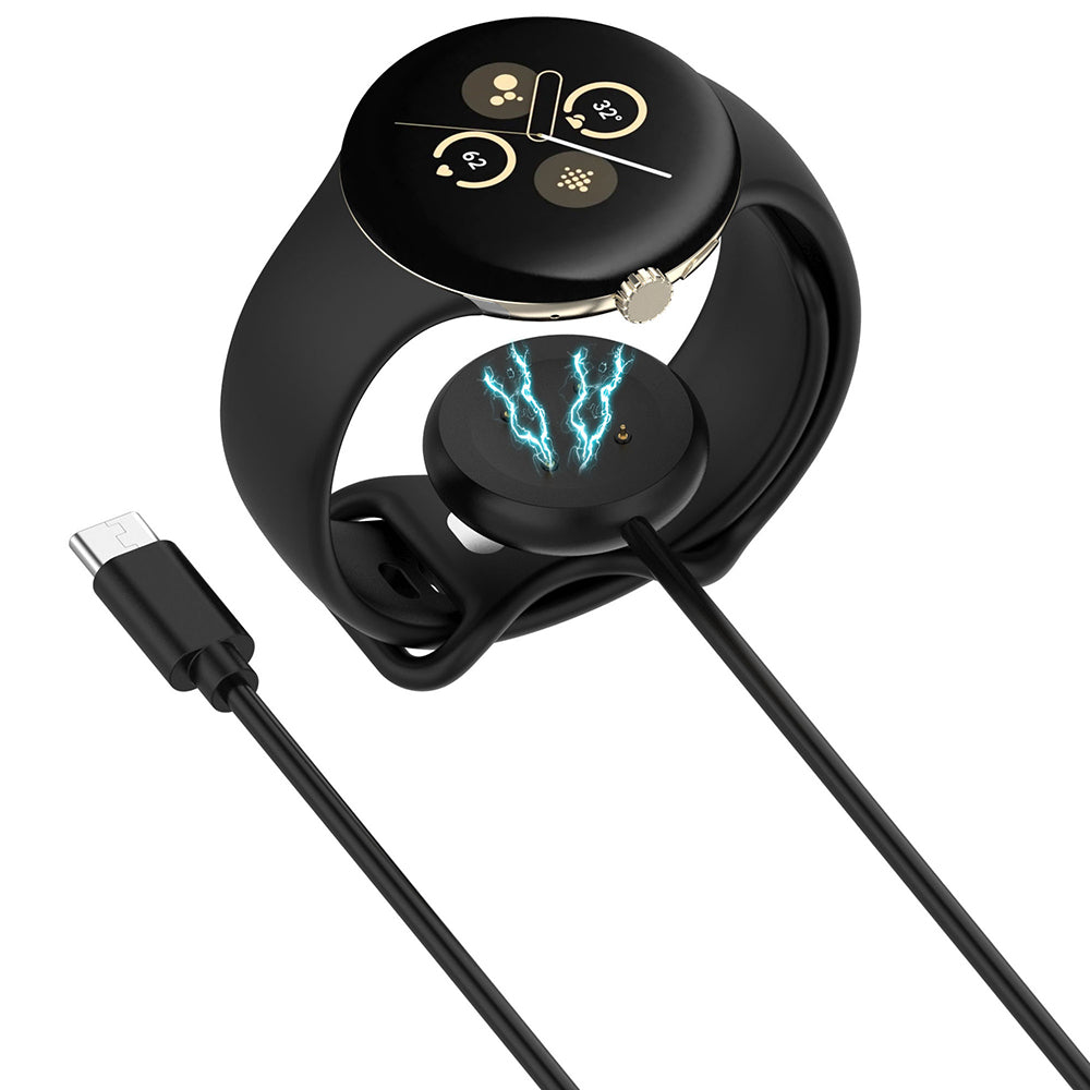 SmartWatch Wireless Charging Cable - for Google Pixel Watch 3 Type-C - Black