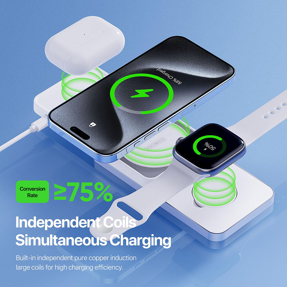 Duzzona - Charging Station 3in1 - for iPhone, AirPods and Apple Watch - White