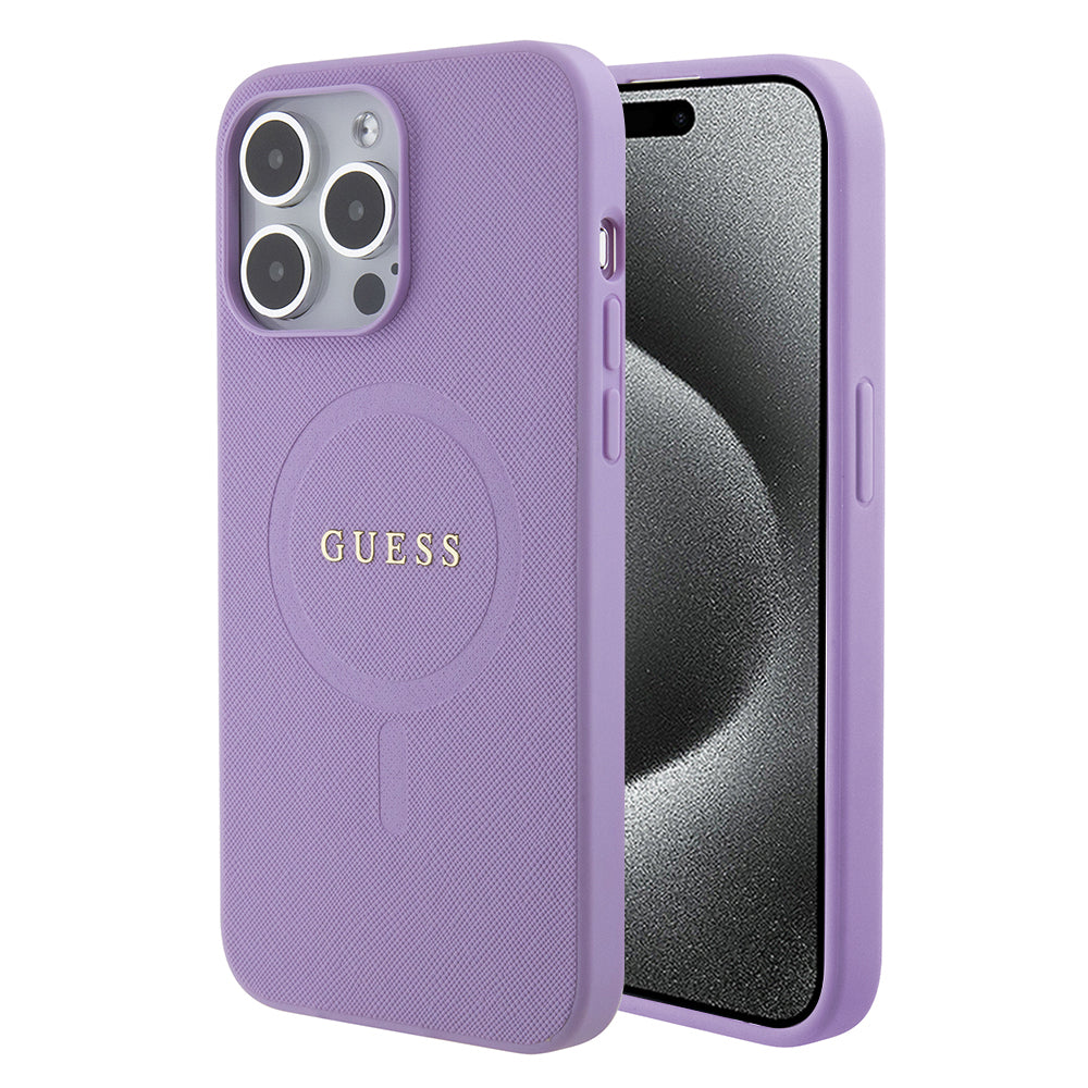 Guess - Saffiano MagSafe - iPhone 15 Pro Max - Purple