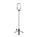 Selfie stick WH1YXS telescopic tripod 0.7m with round lamp - black