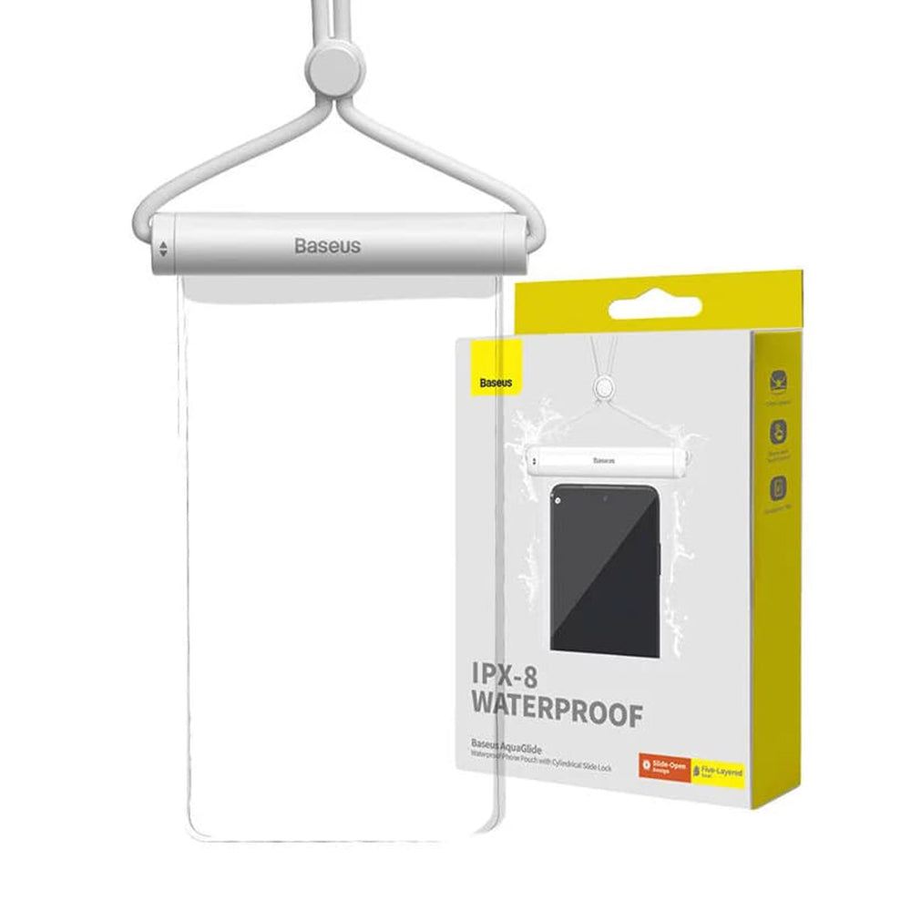 Baseus - Waterproof Case - IPX8 for Phone 7.2" - White
