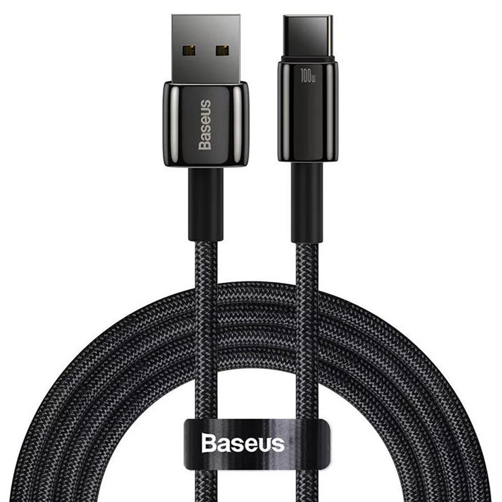 Baseus - Data Cable - USB to Type-C, Super Fast Charge, 100W, 2m - Black