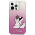 KARL LAGERFELD KLHCP14LCFNRCPI for iPhone 14 PRO (Choupette Eat / pink)