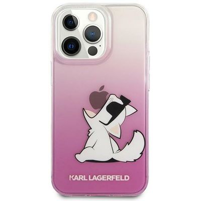 KARL LAGERFELD KLHCP14LCFNRCPI for iPhone 14 PRO (Choupette Eat / pink)