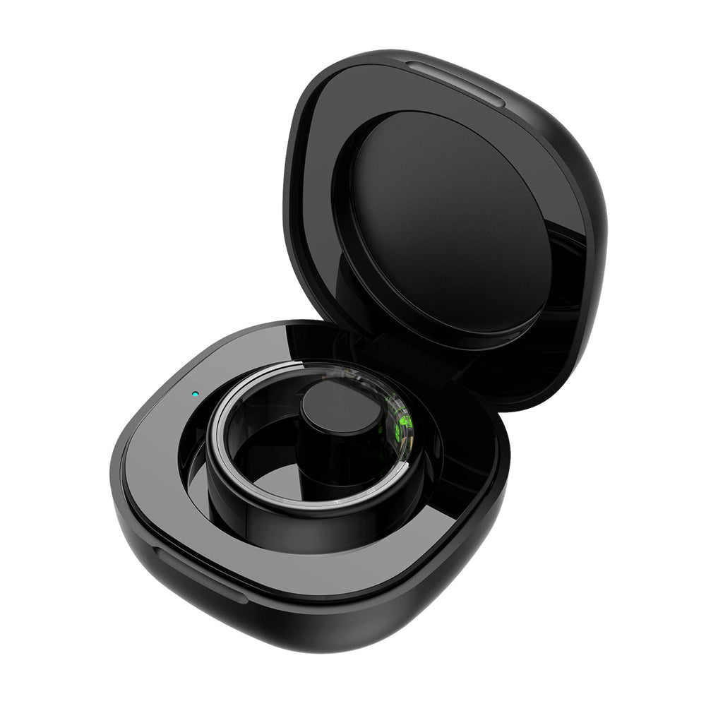 Smart Ring - Monitor Heart Rate, Pedometer, Oxygen Saturation - Black