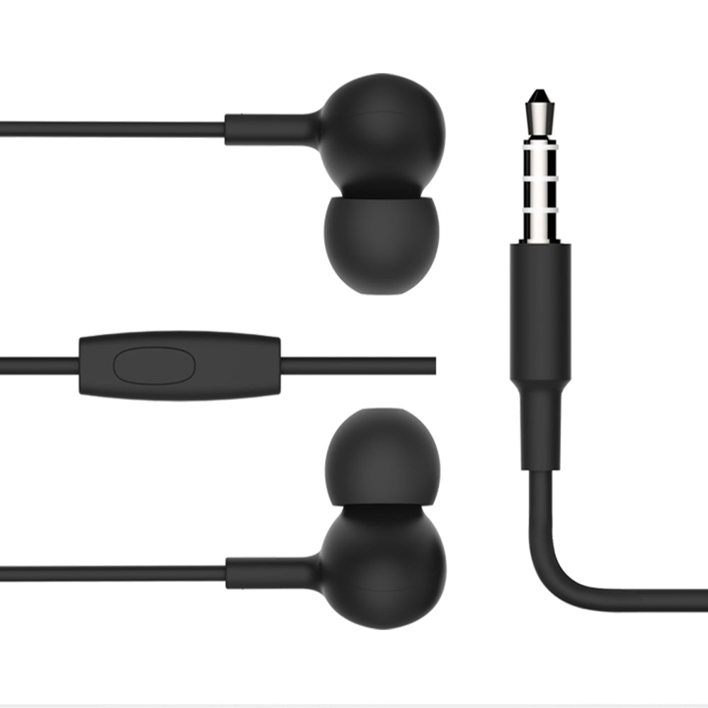 Stereo Earphones (YH13) - 3.5mm, Microphone, 1.2m - Black