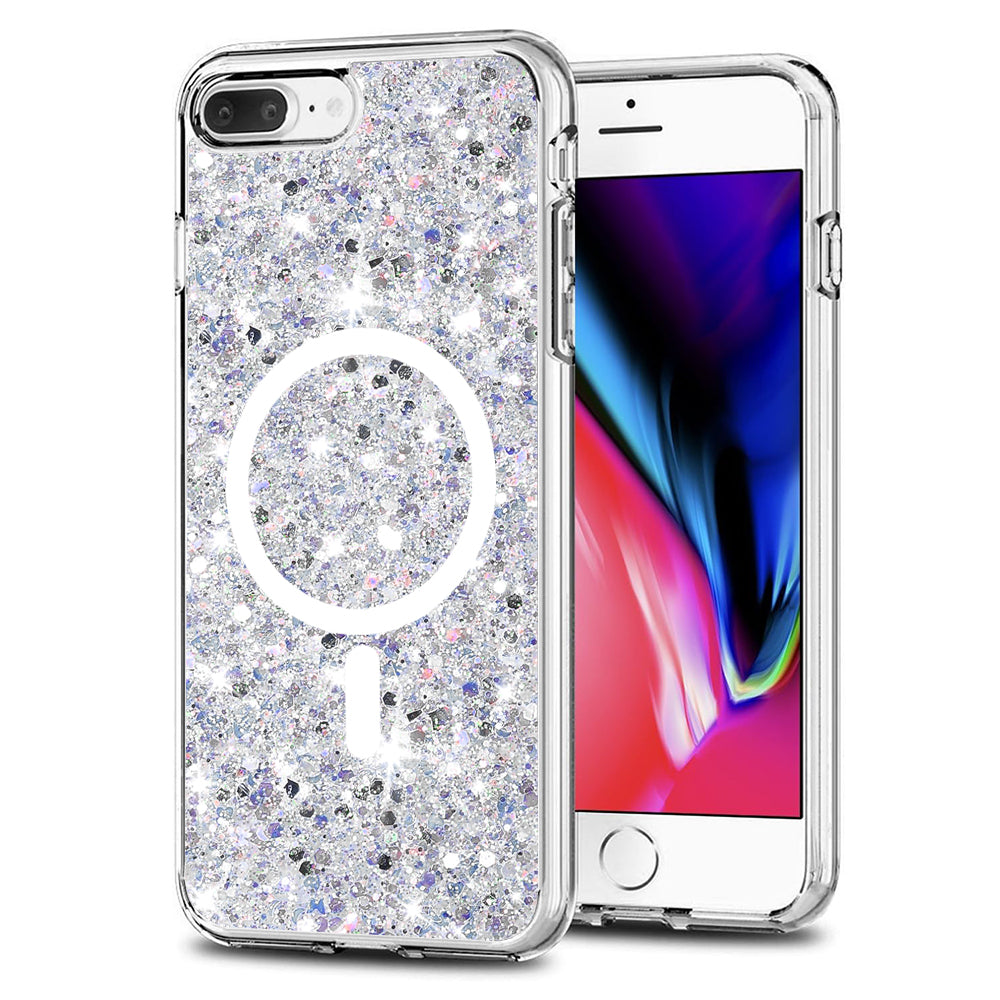 Sparkly Glitter MagSafe Case - iPhone 7 Plus/8 Plus - White