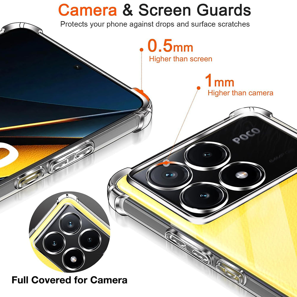Shockproof Clear Silicone - Xiaomi Poco X6 Pro - Clear