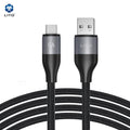 Lito - Data / Charging Cable USB to USB-C 6A (120W) 1M Black Braided LD23