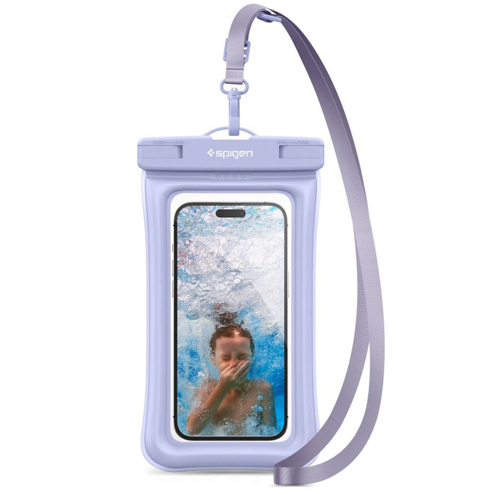 Spigen - Waterproof Case - IPX8, for Phone, max 6.9" - Aqua Blue
