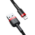 Baseus - Data Cable Cafule - USB to Lightning, 2.4A, 1m - Red Black
