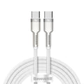 Baseus - Data Cable - Type-C to Type-C, 100W, 480Mbps, 20V, 5A, 1m - White