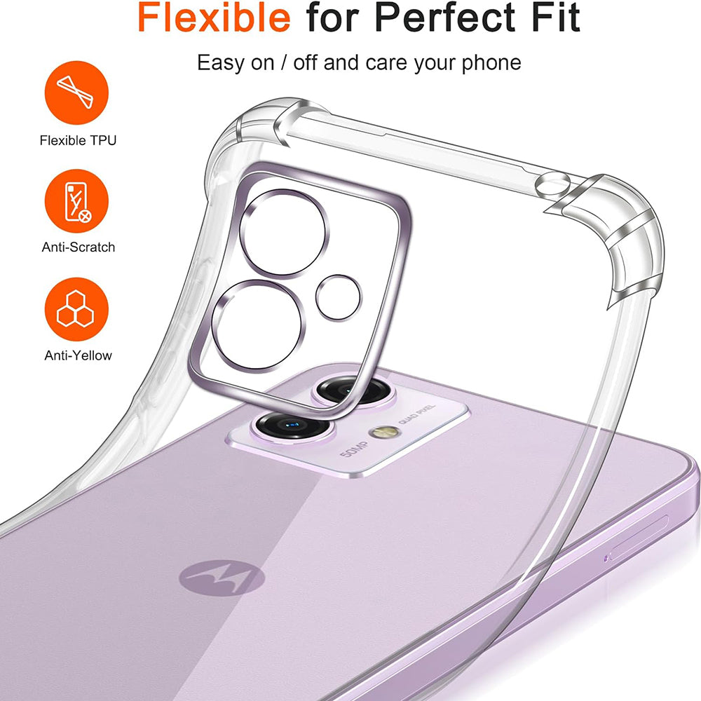 Shockproof Clear Silicone - Motorola Moto G14 - Clear
