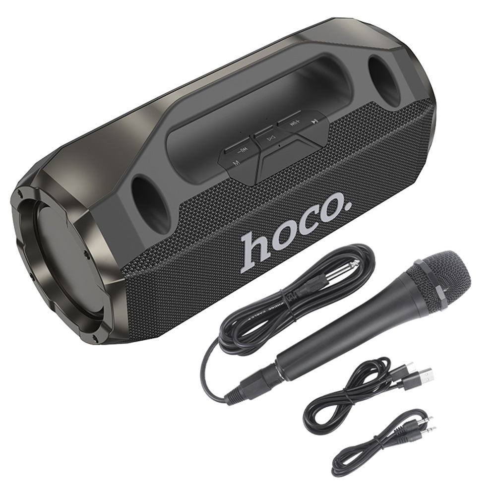 Hoco - Wireless Speaker- Portable, Bluetooth 5.3, TF, USB, AUX - Black