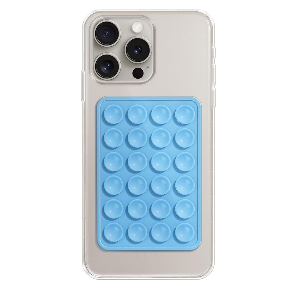 Phone Holder - Suction Pad for SelfiesRectangular Shape - Bleu