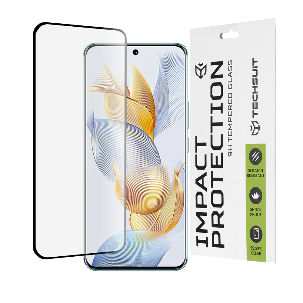 111D Full Cover / Full Glue Glass / 3D Curved Screen - Honor 90 - Black
