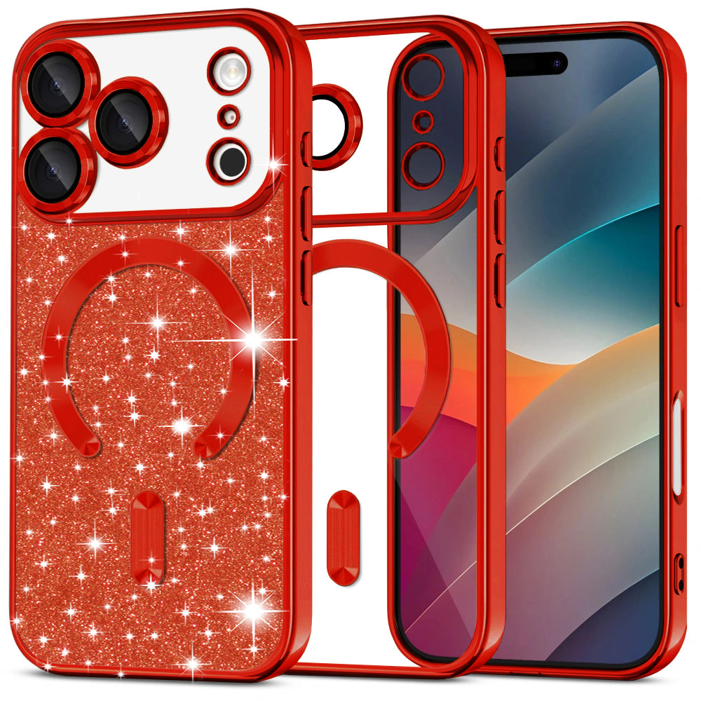 Luxury Glitter MagSafe - iPhone 17 Pro Max - Red