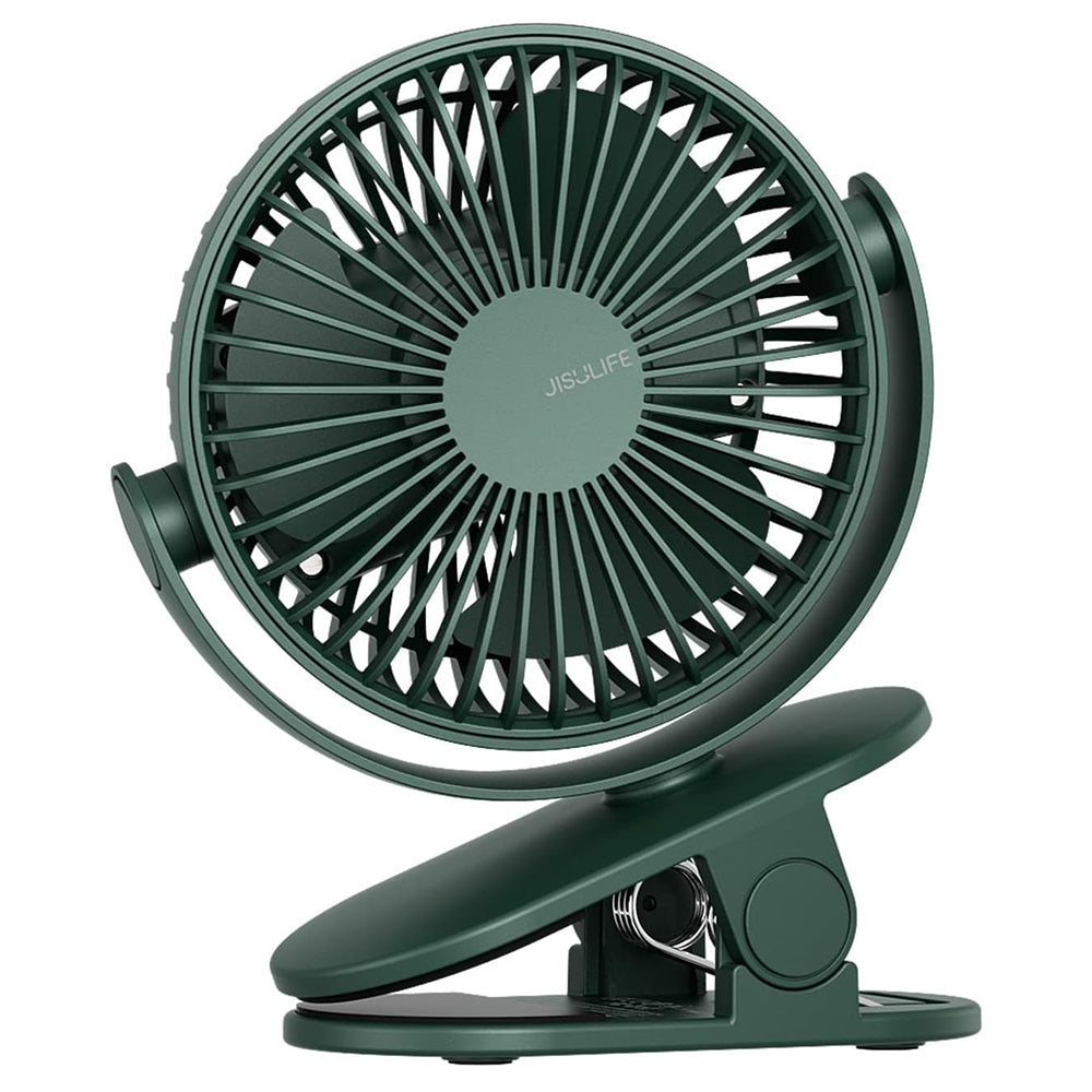 JisuLife - Premium Mini Clip Fan Life1 - Portable, 4000mAh - Green