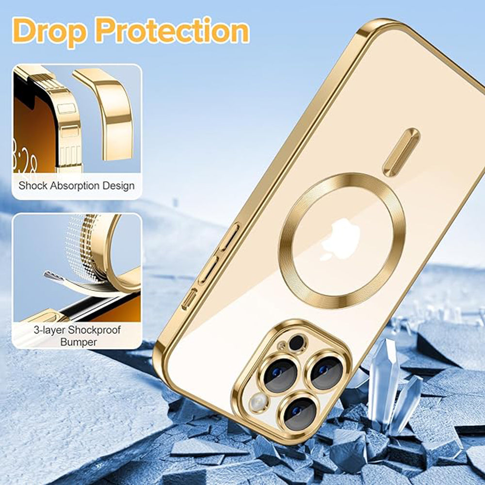 Luxury Crystal MagSafe - iPhone 13 Pro Max - Gold