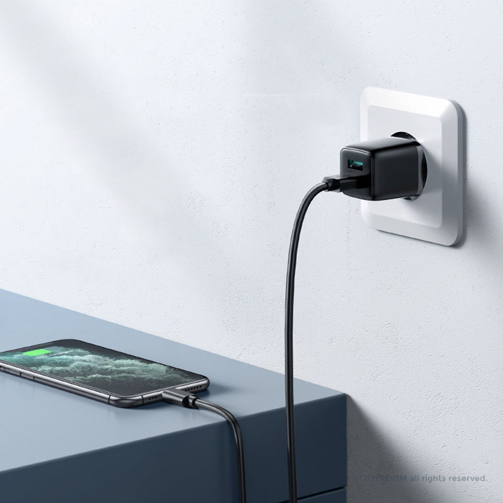 Wall Charger (L-2A121) - 2 x USB, Fast Charging, 12W, 2.4A - Black