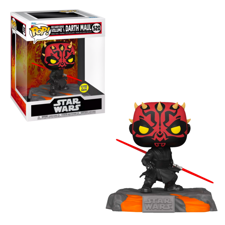 Funko Pop! Deluxe: Disney Star Wars Red Saber Series Volume 1: Darth Maul (Glows in the Dark)